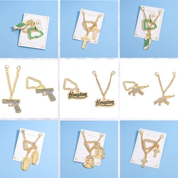 New Mexican Metal Badge Brooch Creative Jesus Guns Pendant Baseball Hat Clip Badge Bag Pin Golf Cap Clip Fashion Jewelry Gift