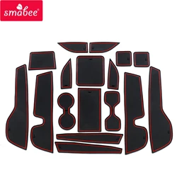 Smabee Car Gate Slot Mat for Mitsubishi Outlander 2023 + Anti-Slip Door Groove Cup Pad Non-Slip Coaster Interior Accessories