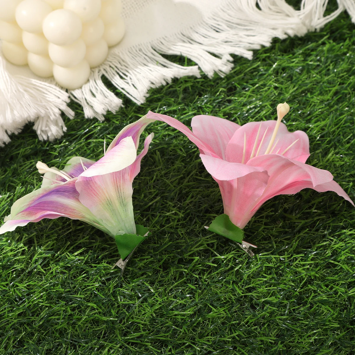 AWAYTR New Bohemia Flowers Small Hair Clips Hawaii Bridal Flowers Hair Clips Hairpins Barrette For Wedding Hair Accessories