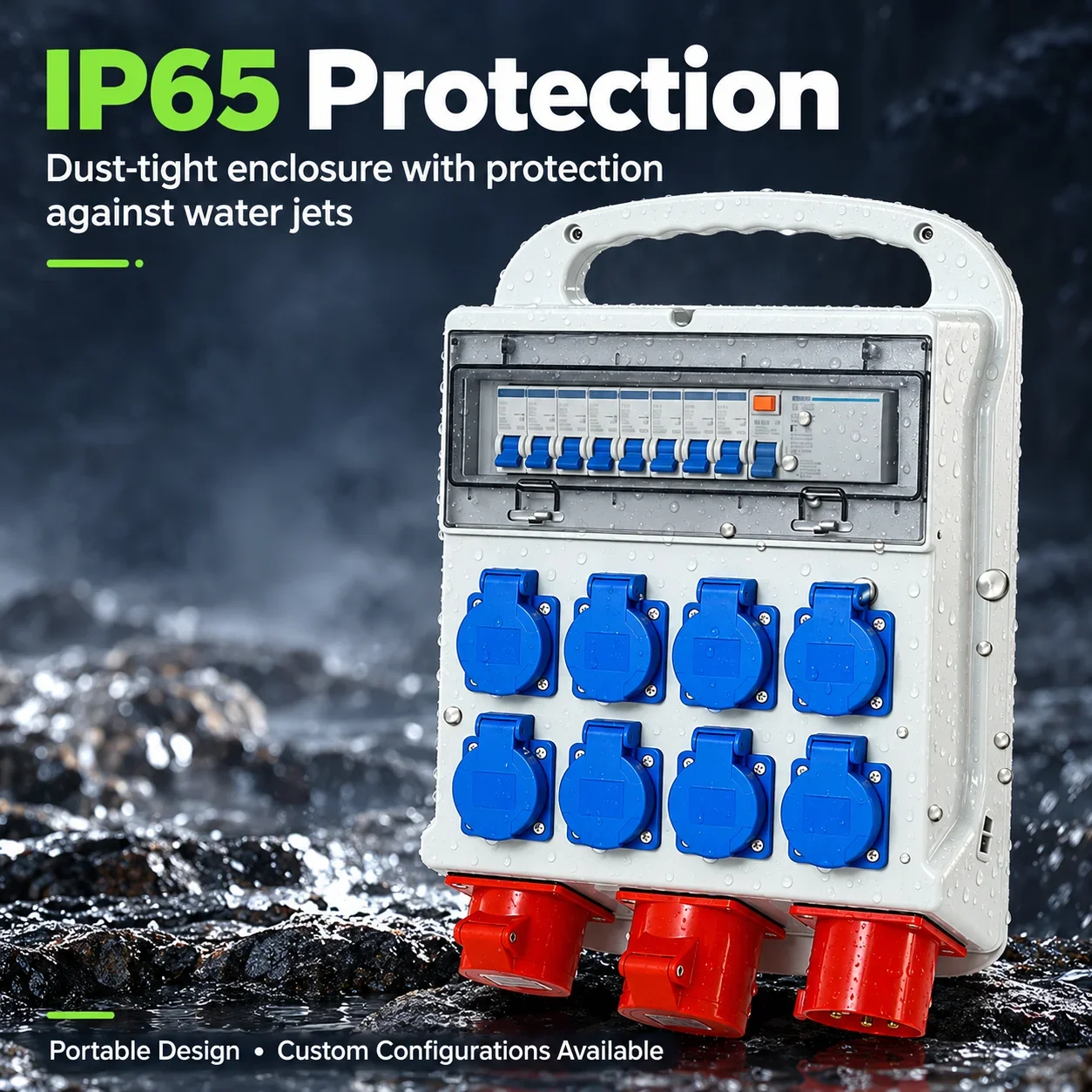 Portable Industrial Aviation Socket Box Mobile Power Supply for Construction Site Engineering Distribution Box