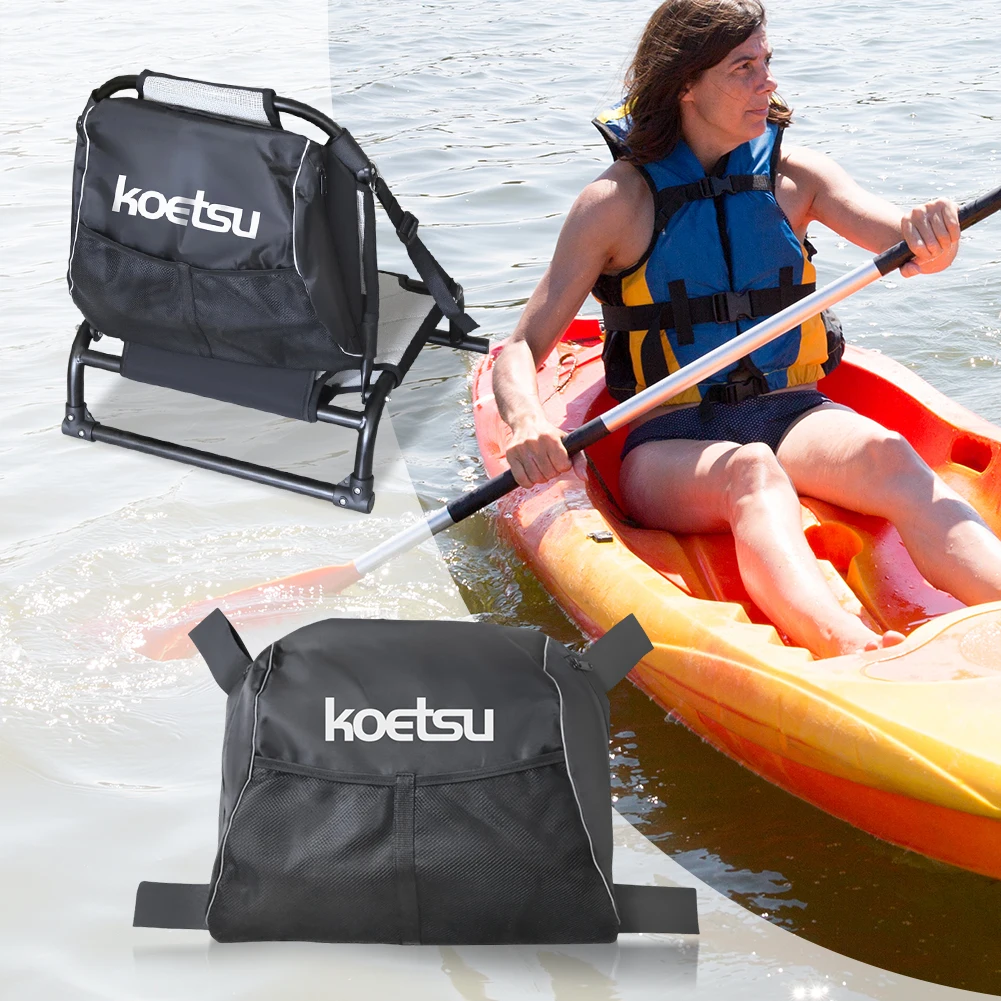 حقيبة تخزين خلفية لمقعد الكاياك مع أشرطة ملحقات حقيبة حماية سعة كبيرة حقيبة كرسي كاياك لكرسي كاياك في الهواء الطلق #3