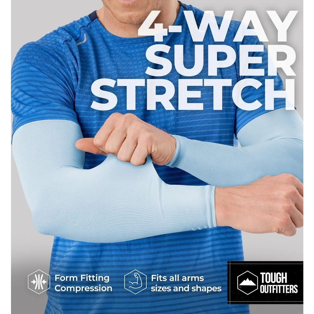 Mangas de protección solar resistentes al aire libre - Mangas de brazo UV para hombres y mujeres - Mangas de brazo de enfriamiento de golf - Mangas de sol de béisbol