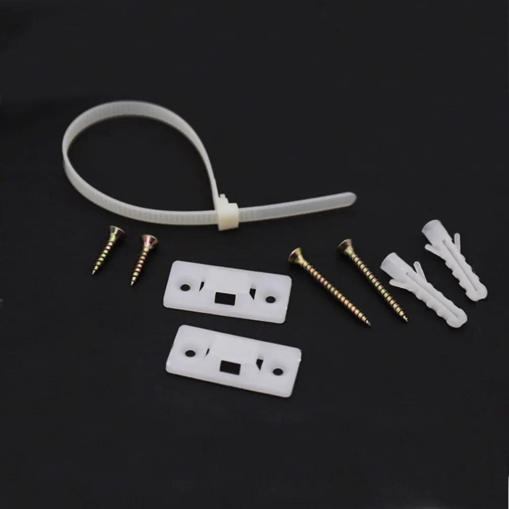 

10Set Kids Safety Furniture Strap Set Flame Retardant High Strength Plastic Anchors for Dressers Wardrobes Bookshelves Wall