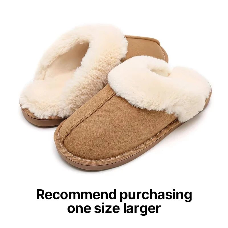 2024 Mens Slippers fur Winter Warm Home Girls Slippers Women Man Casual Luxury Faux Suede Plush Shoes Thicken Indoor 29 32 45