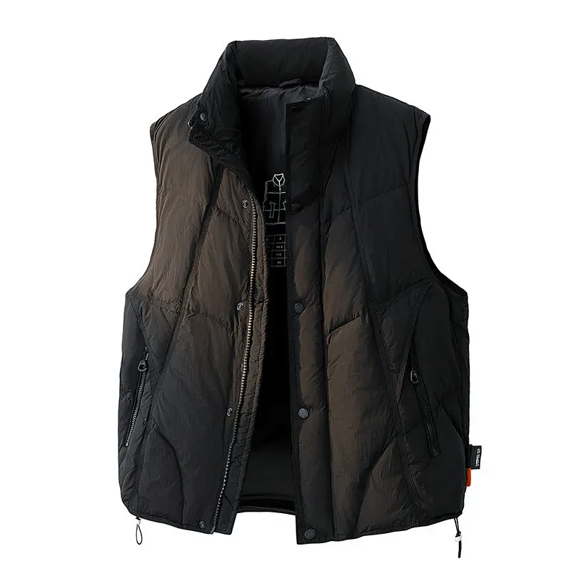 

Men's down Vest Stand Collar Color Loose Fit Warmth Sleeveless Tank Top Outerwear for Winter Casual Versatile Style