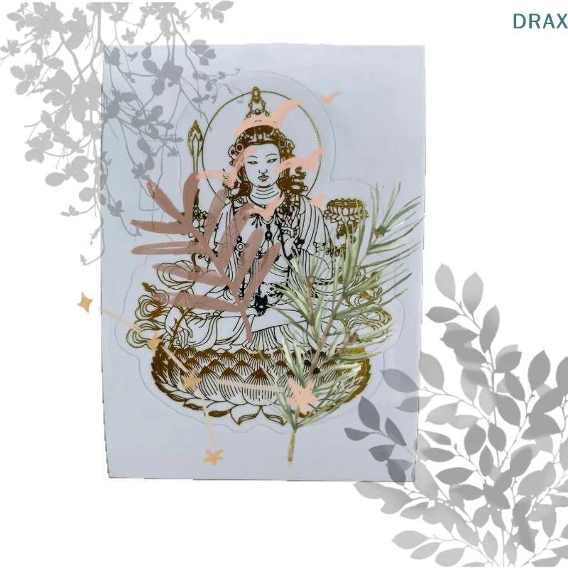 10Pcs Chinese Zodiac Metal Phone Sticker Gold Self-Adhesive Thin Decor Decal For Phone Case Laptop DIY Ornament