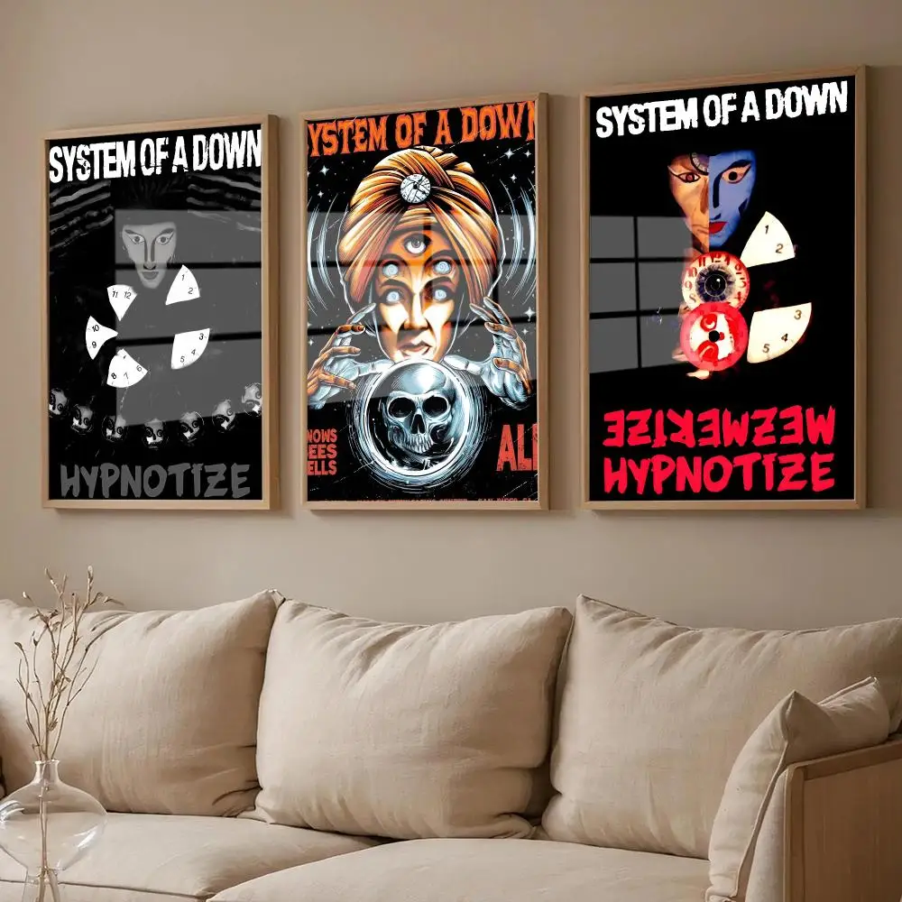 System Of A Down B-Band S-Singe Poster For Room Wall Art Decor Waterproof Stickers For Home Bar Bedroom Decoration
