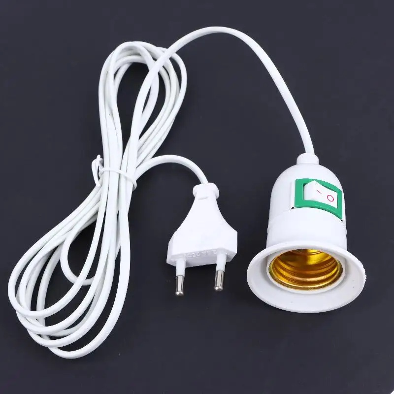 1Pc E27 Plant Light Socket With 3/5/10M Wire EU Plug On Off Switch Indoor Hanging Garden Lamp Holder