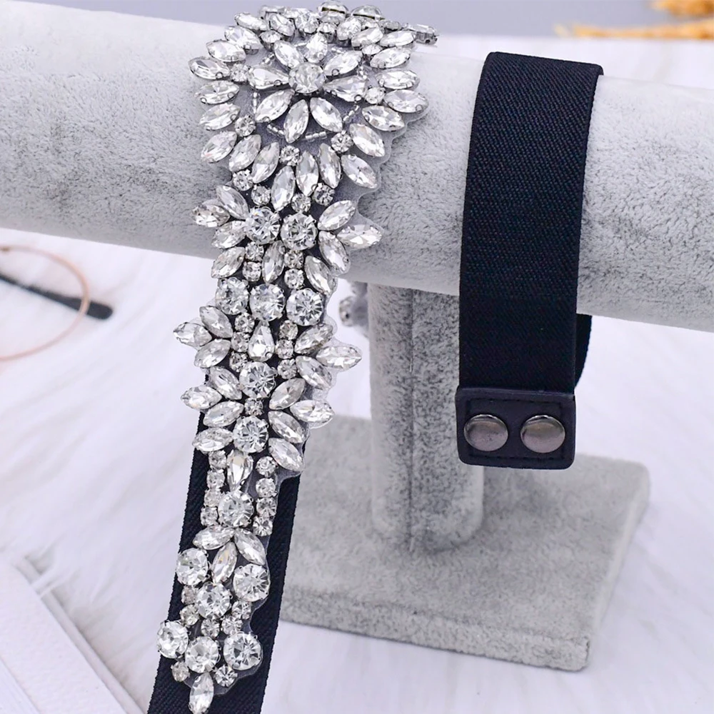 Wedding Accessories Stretch Waistband Fashionn Party Slim Fit Rhinestone Girdle Belt Luxury Design Elastic Belly Belts Women