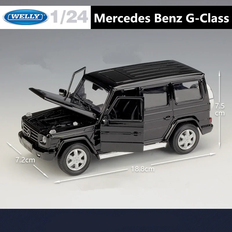 WELLY-modelo de coche de aleación de Metal fundido a presión, vehículo todoterreno de juguete, modelo de coche de simulación, Mercedes Benz clase G G63 G65, 1:24, regalo para niños