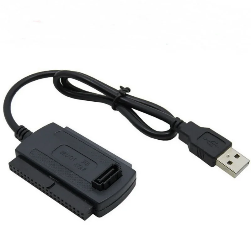USB2.0 To SATA PATA IDE Adapter Converter Cable For 2.5 3.5 Inch HDD Hard Disk Fast Data Transfer On Laptop Desktop Computer