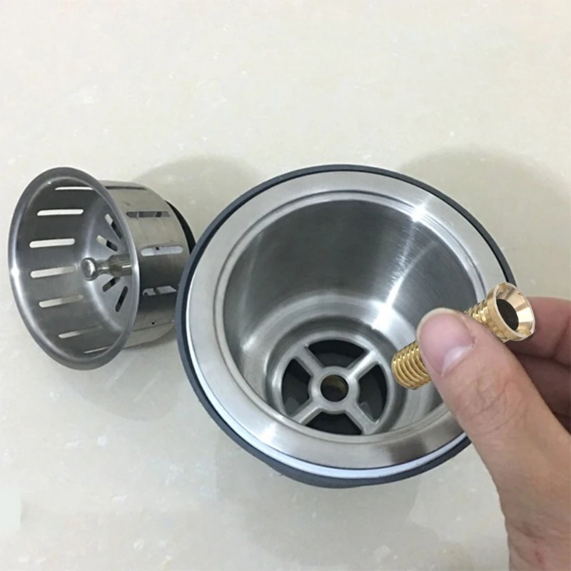 Colador fregadero cocina, tornillo grueso, colador cobre, pernos roscados desecho, Conector tornillo, accesorios