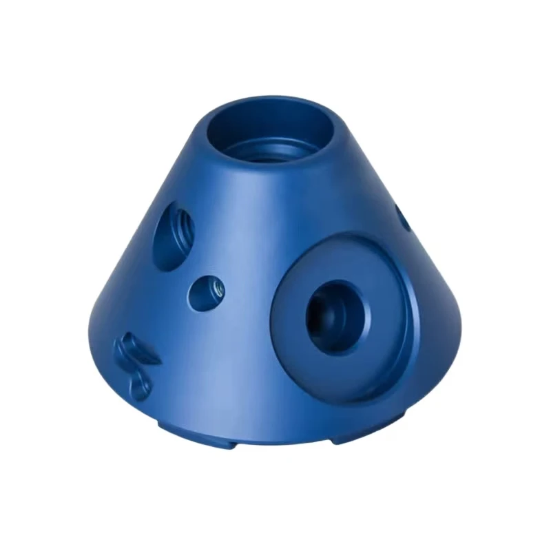 

CNC machined aluminum alloy blue anodized mechanical structure cavity industrial equipment accessories