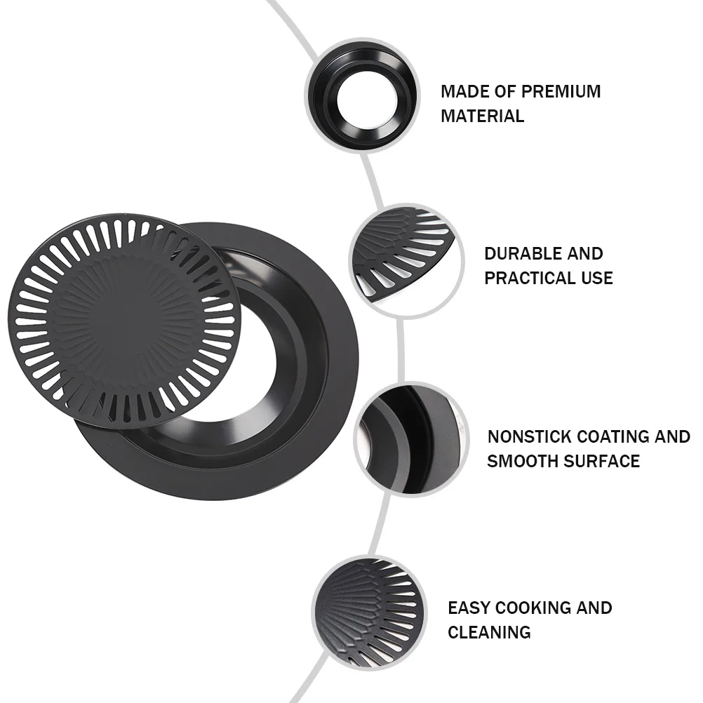 

1pc Barbecue Non-Stick Grill Plate Heat-Resistant Bakeware For Outdoor Bbq Accessories Grilled Meat Roasting Grill Tool Nonstick