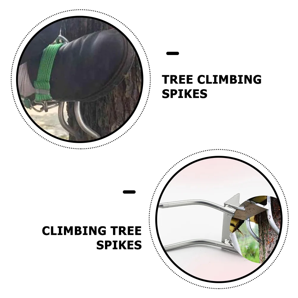 อุปกรณ์เครื่องมือปีนต้นไม้เดือย Grappling Hook เหล็กคาร์บอนคุณภาพสูง Stick Ladder POLE Spikes