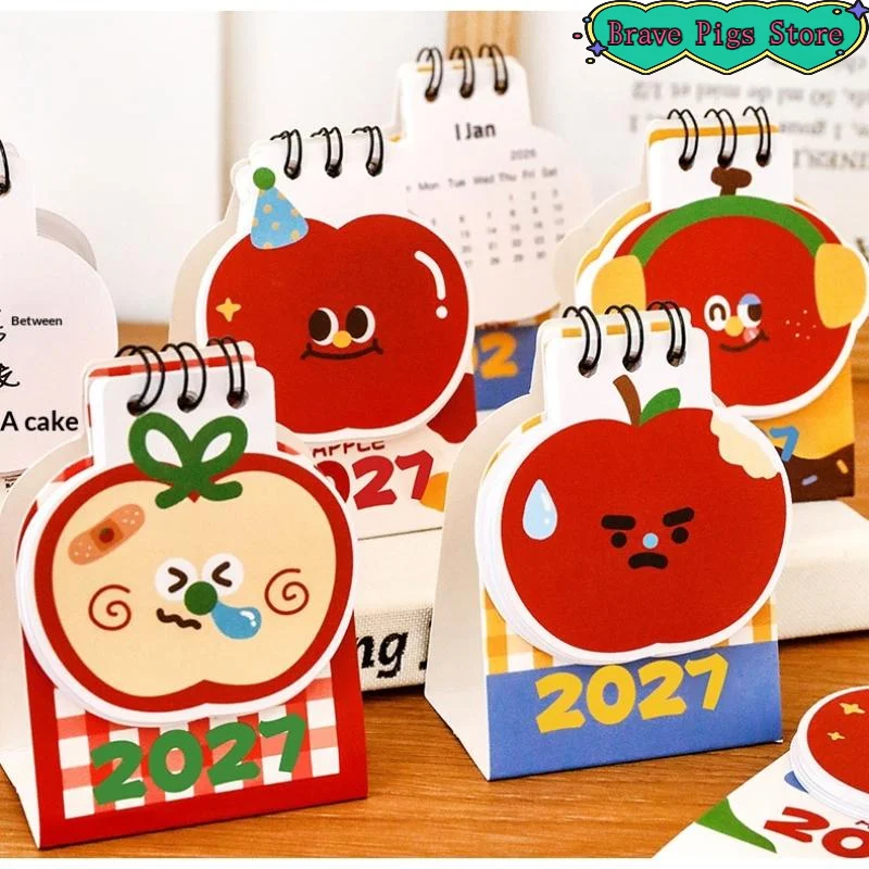 [HM]2027 Desk Calendar Mini Portable Travel Calendars Perfect For Home Office School Daily Schedule Planning Home Decor[HM]