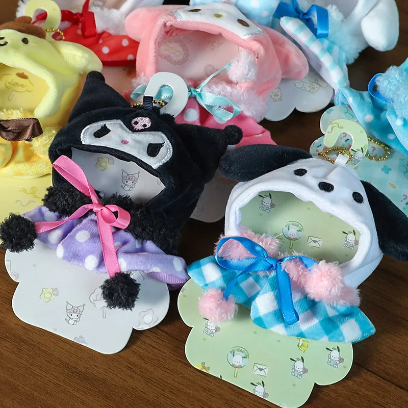 Sanrio Figure Cosplay Cap Pendant Kawaii Kuromi Melody Clothes Cape Cute Doll Accessories Gifts