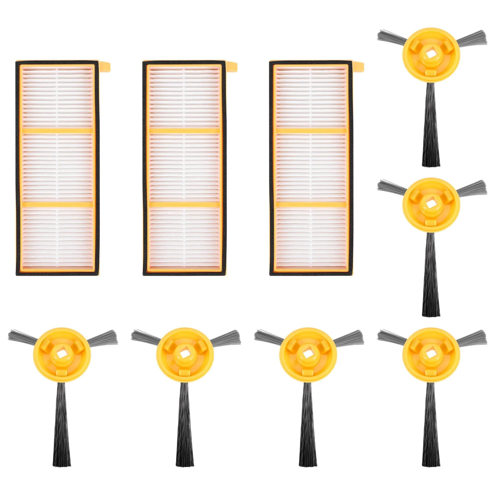 HOT-Replacement Parts Kit For Shark Robot 750 720 Rv750 Rv720 Vacuum Include 6 Side Brushes, 3 Hepa Filters
