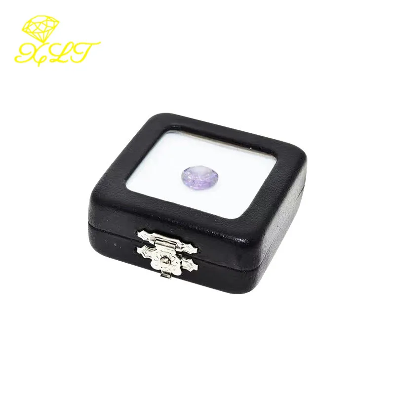 Wholesales Black PU Leatherette Bare Stone Box Gem Rhinestone Jewelry Box And Packaging For Wedding Storage Naked Box