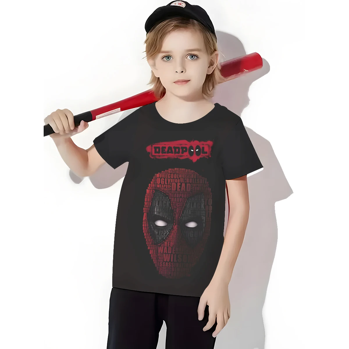 

Deadpools Print Baby Clothing 5 to 14 Years Male Outdoor Clothes for Children Boy Girl Child T-Shirt Top Shirts