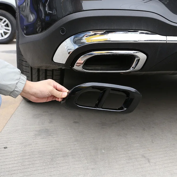 

For 2020 Mercedes-Benz GLE 350 GLE 450 GLC GLS W167 X253 X167 2020 ABS car muffler exhaust pipe tail cover decorative sticker