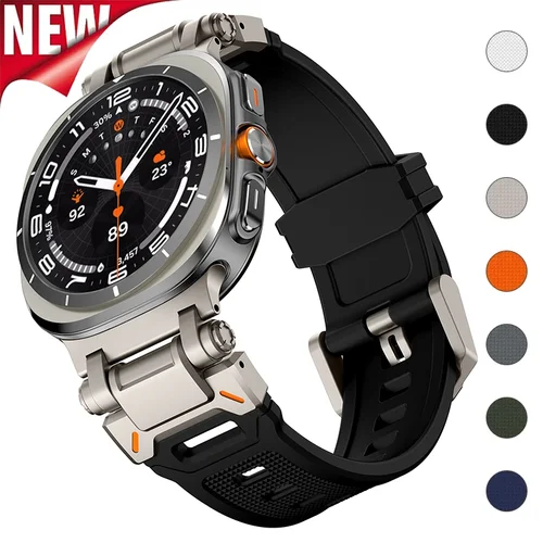 Correa de goma para Samsung Galaxy Watch 7 Ultra 47mm pulsera deportiva de silicona para Galaxy Watch Ultra 47mm pulsera de reloj