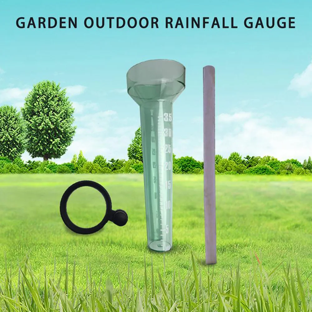 Graduated Rain Gauge Home Measuring Tool Portable For Garden Water Meter Lawn Yard Outdoor Soil Simple Quick Read Transparent