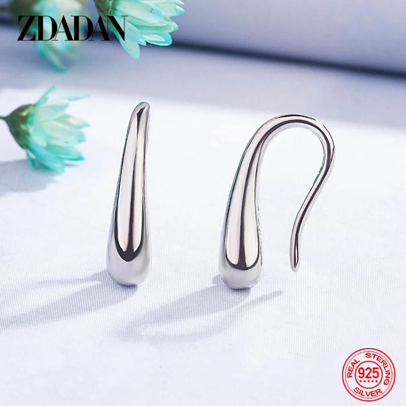 ZDADAN 925 Silver Water Drop Earring For Women Wedding Jewelry
