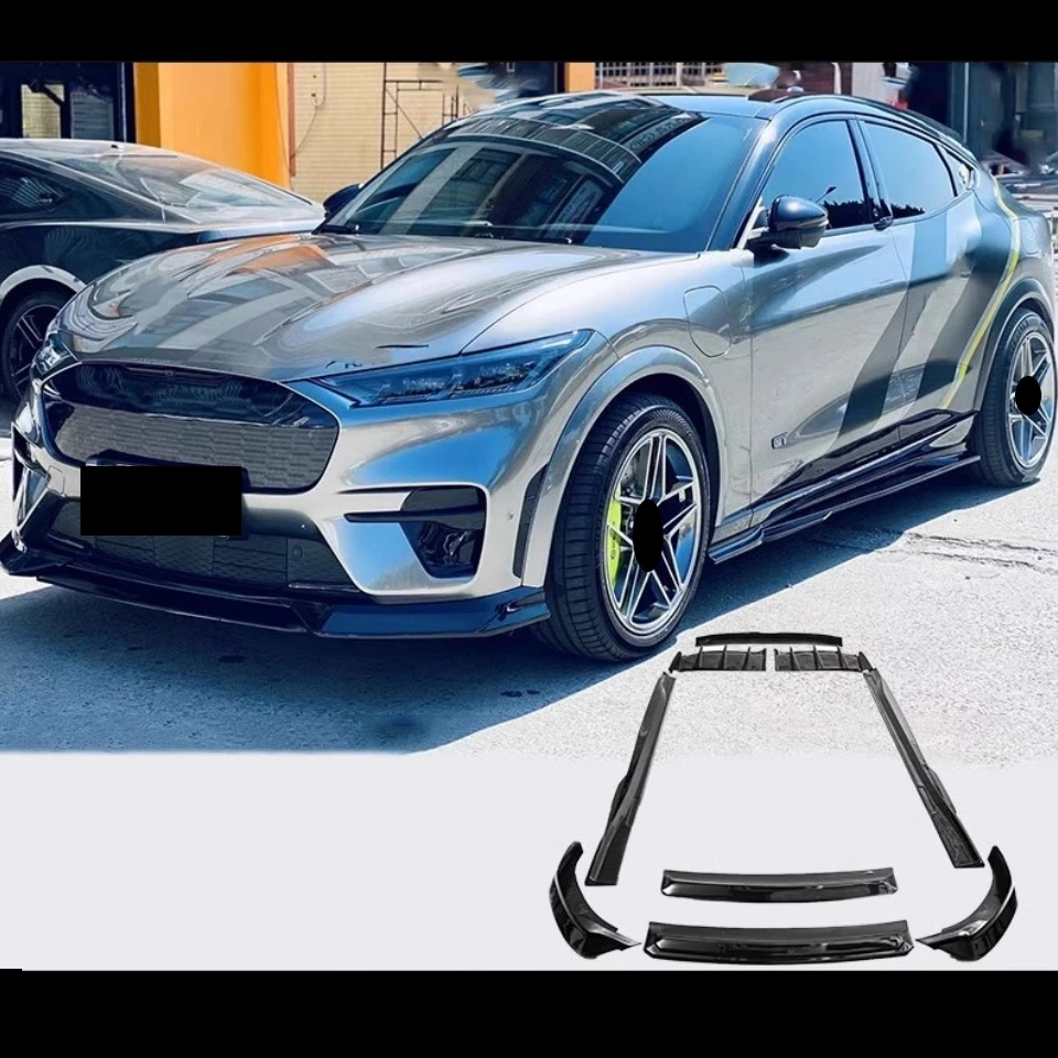 

Front Shovel Rear Lip Side Skirt for Ford Mustang Mach-E Upgraded Unpainted Wide Body Kit Car Spoiler Accessories