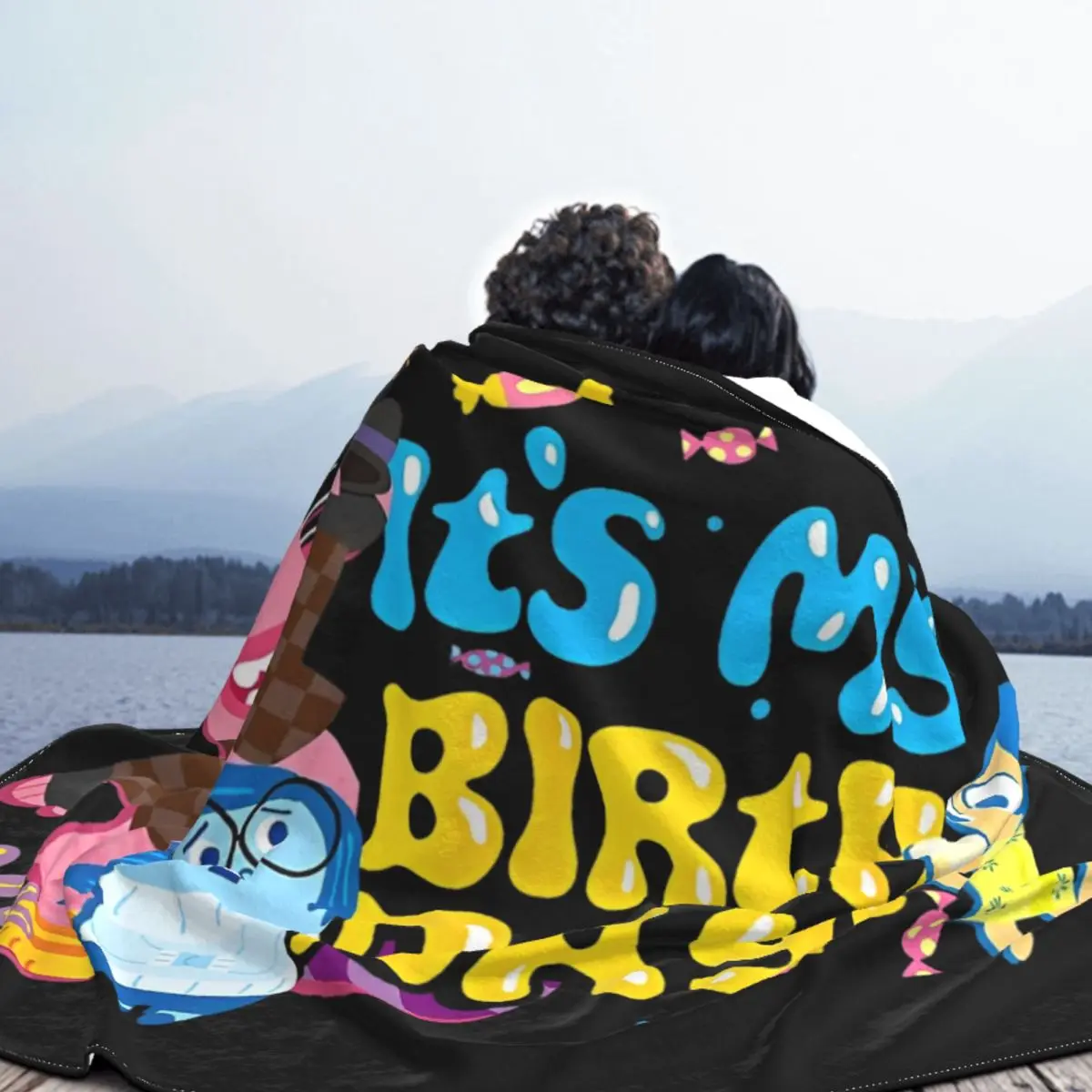 Official Inside Out Bing Bong It's My Birthday Wool Blankets Funny Throw Blankets for Home 125*100cm Bedspread