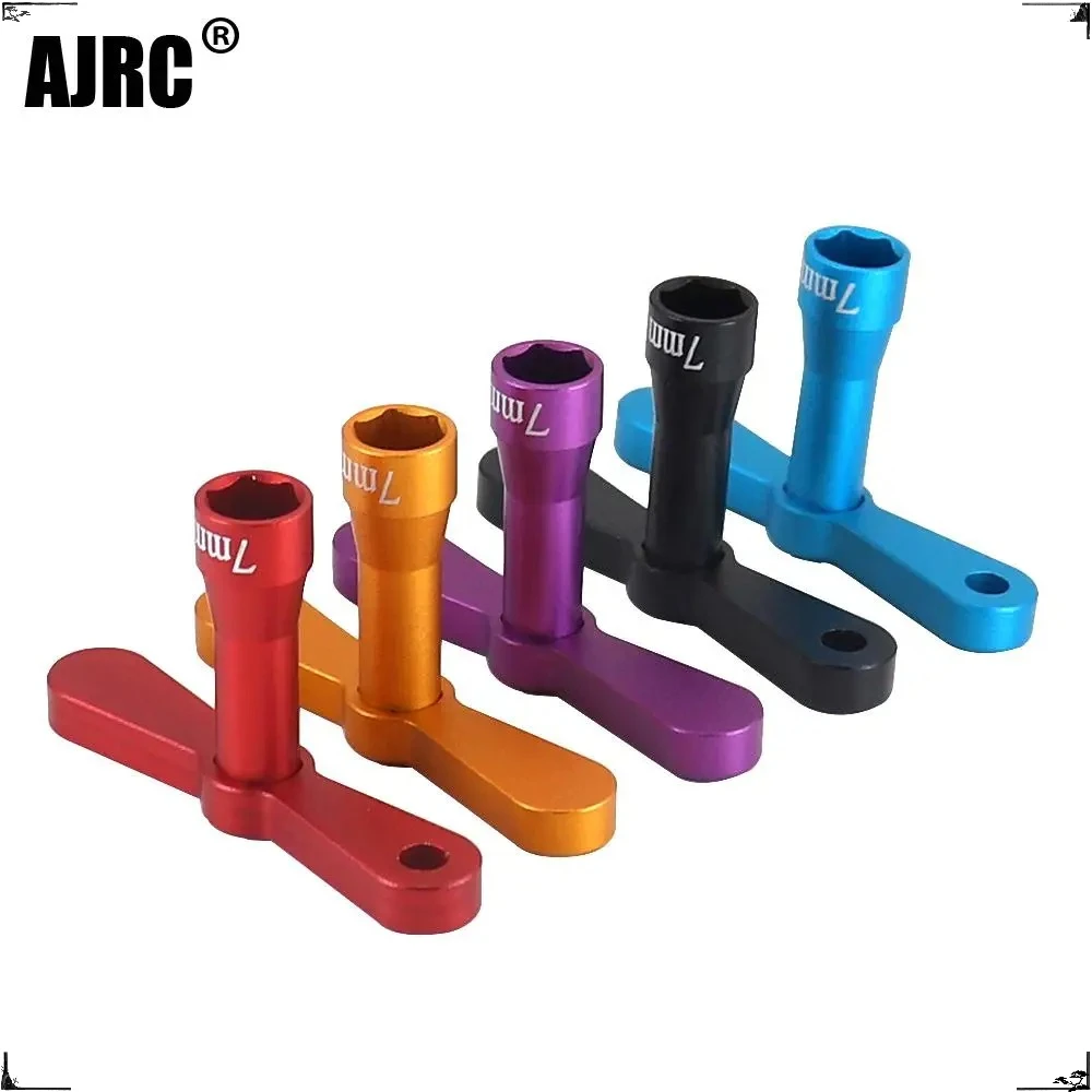 RC Remote Control Model Car Socket Set: Hexagon Socket, M4 Nut, Quick-Release Wrench, M4 Screw Cap, 7mm Tire Removal Socket