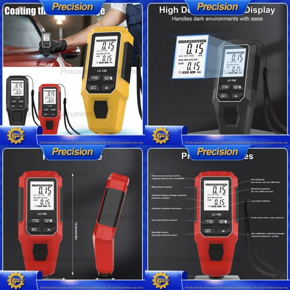 

2026 Digital Coating Thickness Gauge for Paint Plating High Precision Dry Film Measurement Meter