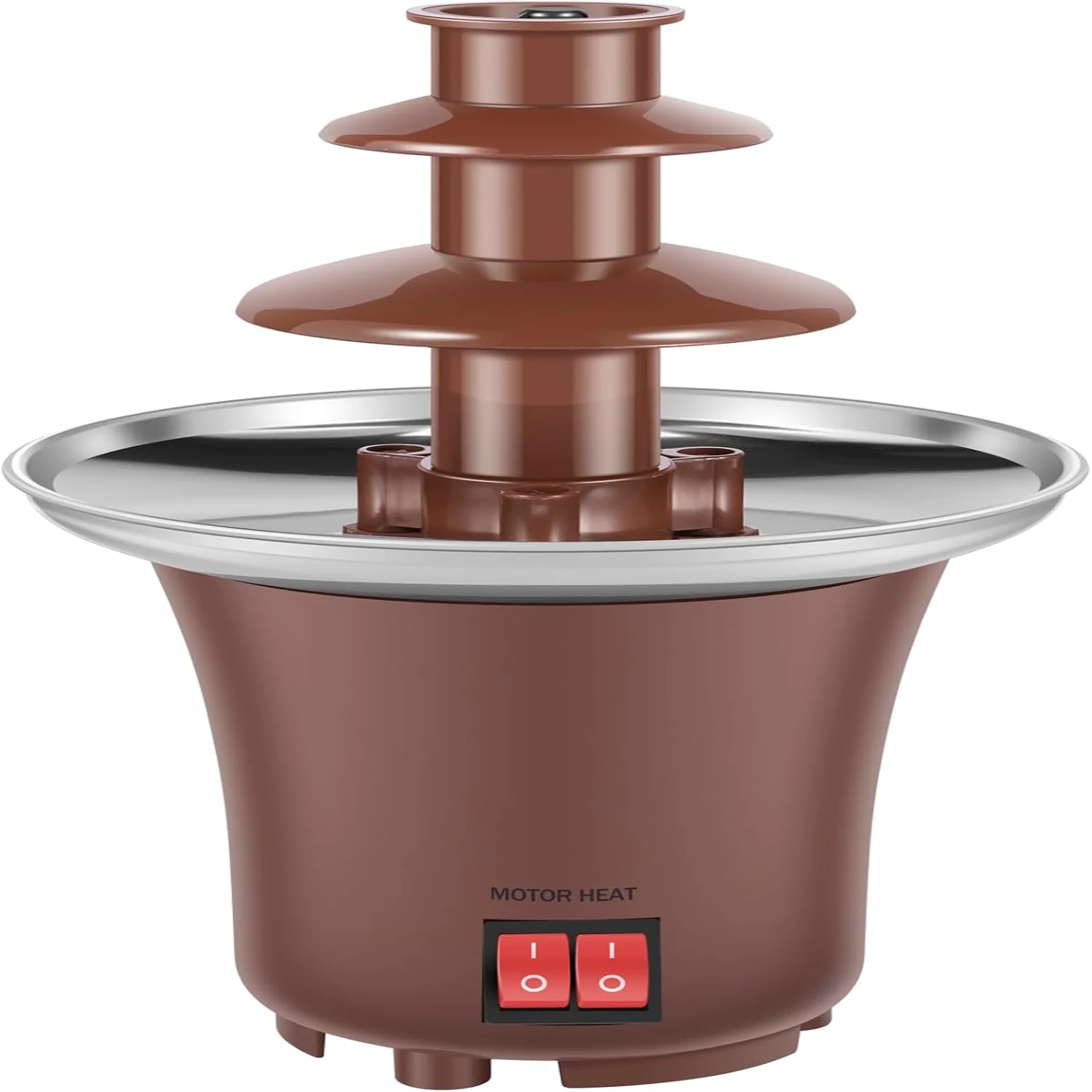 Chocolate Fountain Machine  Layer Cheese Hold 10oz Fondue Stainless Steel Me