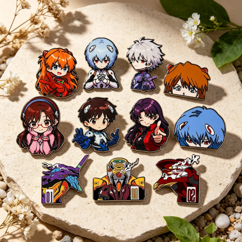 5/6/11Pcs Enamel Pin EVA 01 Cartoon Brooch for Clothes Lapel Pins for Backpack Manga Badges Accessories Gifts