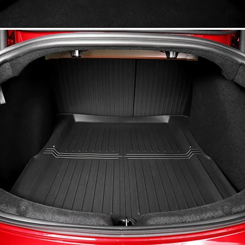 For Tesla Model 3+ Highland Front Rear Trunk Mat TPE Full Coverage Trunk Seat Backrest Protective Pad Cargo Liner Anti Dirty Mat