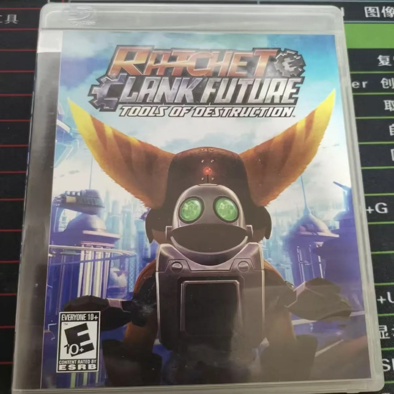 Disco de juego auténtico usado para Sony PS3: Ratchet & Clank Future: Tools of Destruction, versión estadounidense, con manual.