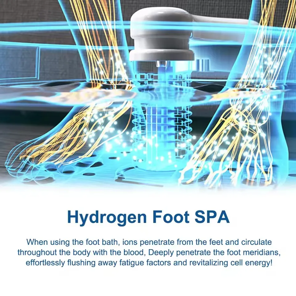 Electric Ion Detox Foot Bath Machine With Basin Hydrogen Ion Array Hydrotherapy Vibration Massage Deep Cleansing Muscle Relaxed