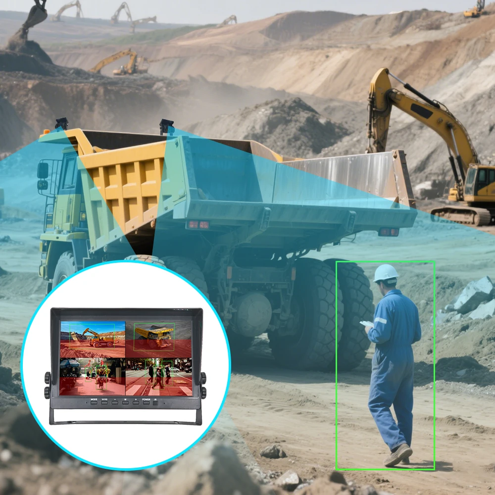 Hot Sale DVR BSD AI  ing System with 10.1 Inch 4CH   and 1080P  s for Heavy  Vehicles