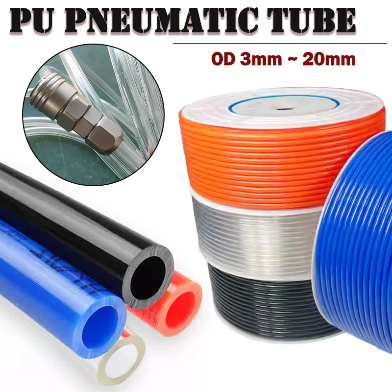 

PU Air Hose 2/4/6/8/10/12/14/16mm High Pressure Resistant Pneumatic Tube Pipe Petrol Fuel Line Hose Compressor Polyurethane Tube