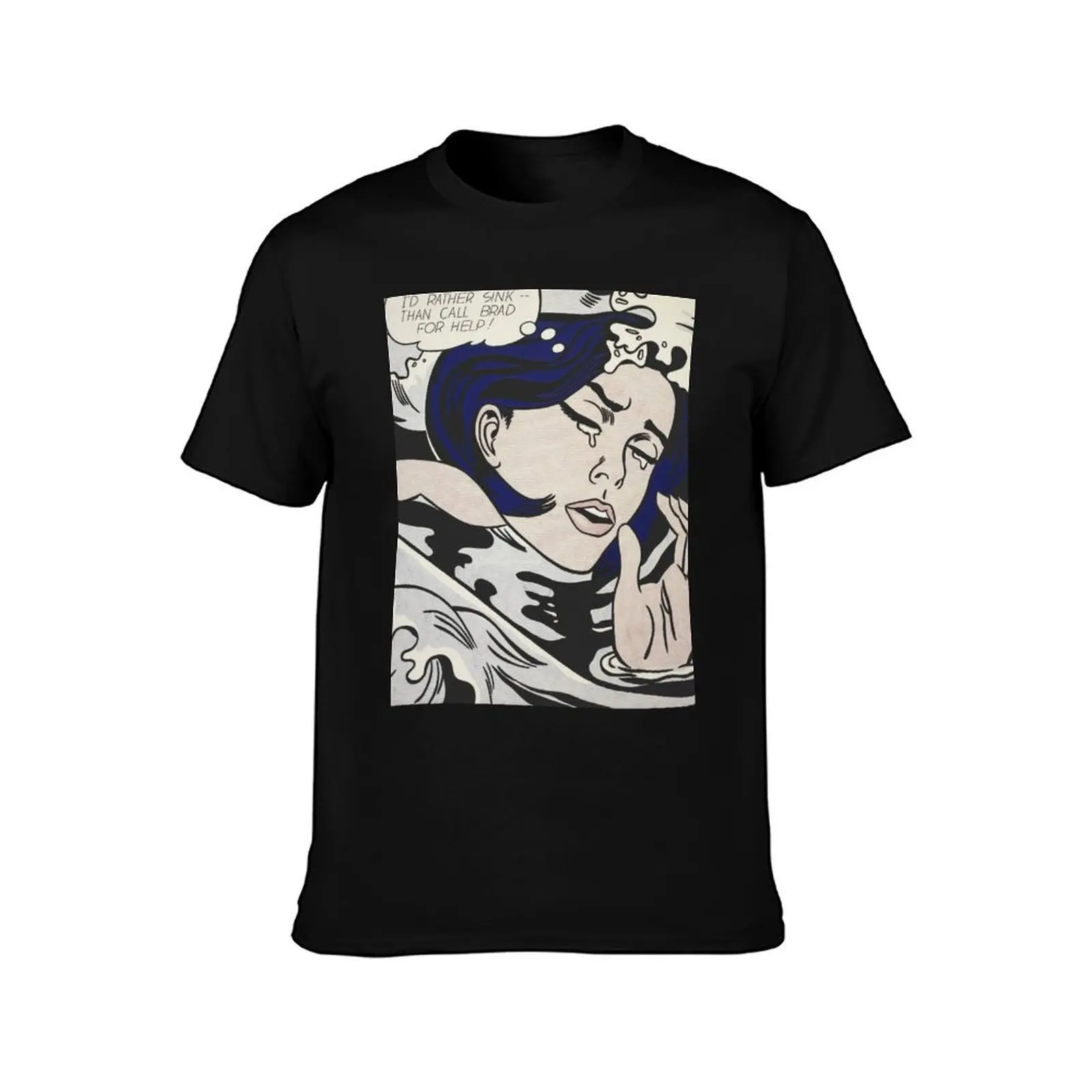 Drowning Girl, by Roy Lichtenstein T-Shirt Big and Tall Loose Fit T-Shirt