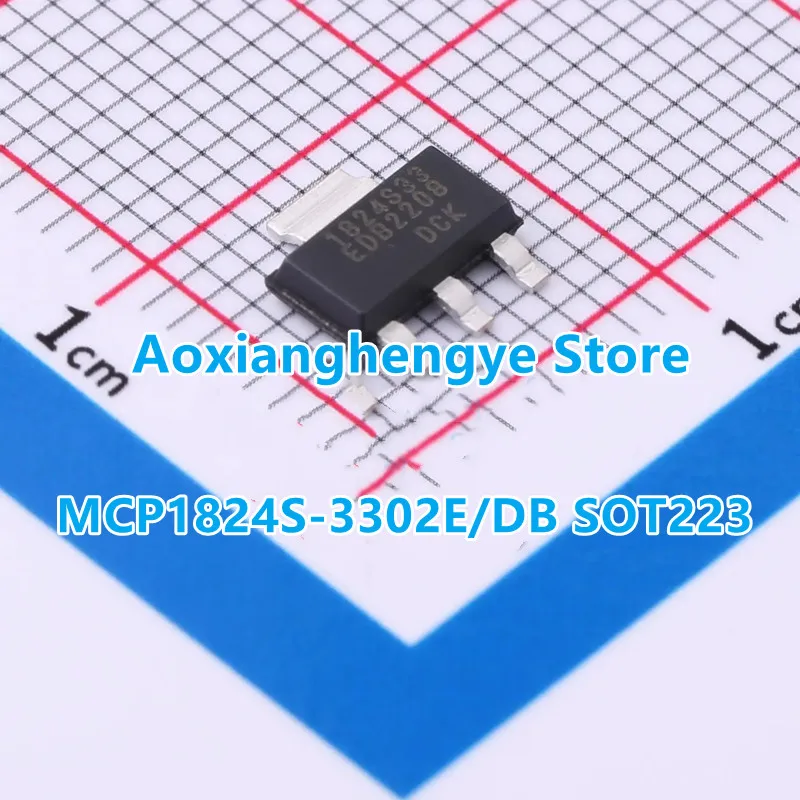 10PCS MCP1824S-3302E/DB MCP1824ST-3302E/DB SOT223 3.3V Low Voltage, Low Quiescent Current LDO Regulator