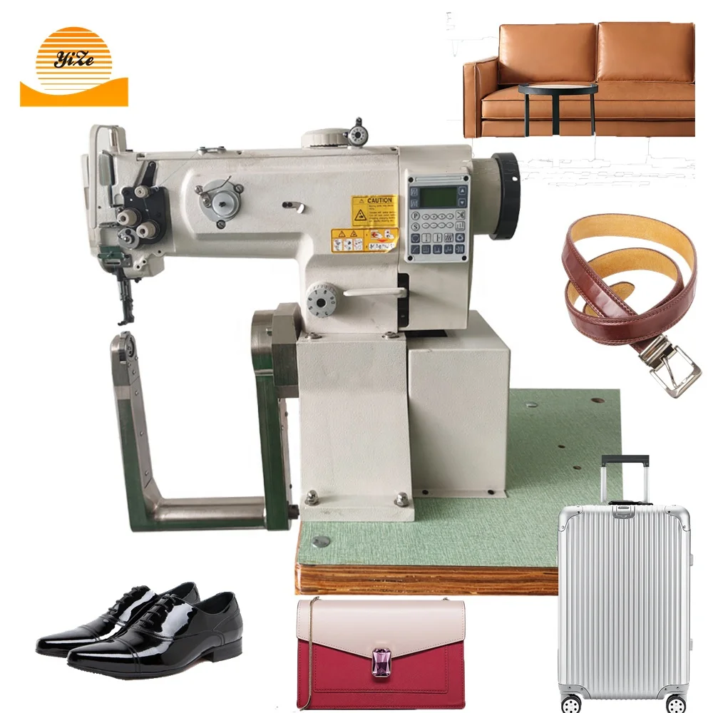 automatic 180 degree swing arm sewing machine industrial leather sewing machine two cord Leather case bag zig zag sewing machine