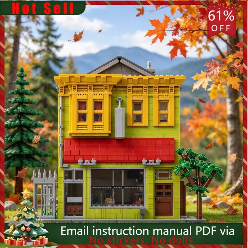 Vintage Collectibles Store - 4704 детали MOC Винтажный модульный магазин-ресторан