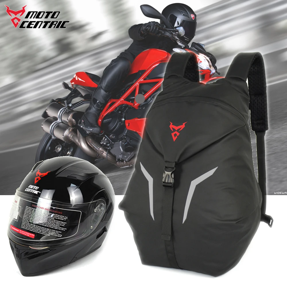 

MC Waterproof Lightweight Motorcycle Backpack Helmet Bag Portable Travel Riding Rucksack Full Motorbike Helmet Computer Knapsack