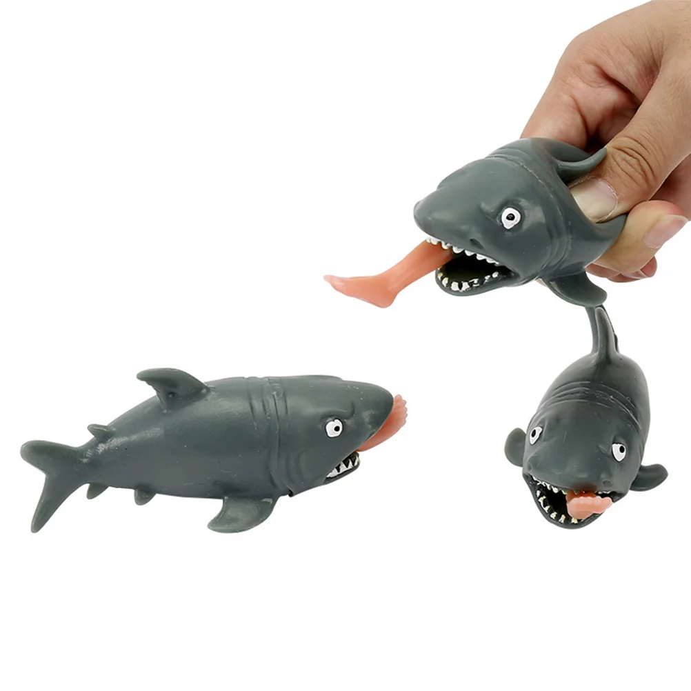 3PCS Creative Man-กิน Shark ของเล่นนวนิยาย Shark Prank ของเล่นการ์ตูน Man-กิน Shark ของเล่น Tricky Party Prank Props จําลอง Shar