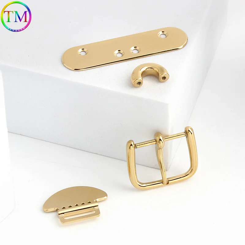 1/5Sets Stainless Steel Gold Metal Decorative Lock For Versatile Saddle Bag Cowhide Shoulder Crossbody Bag Lock Accessories