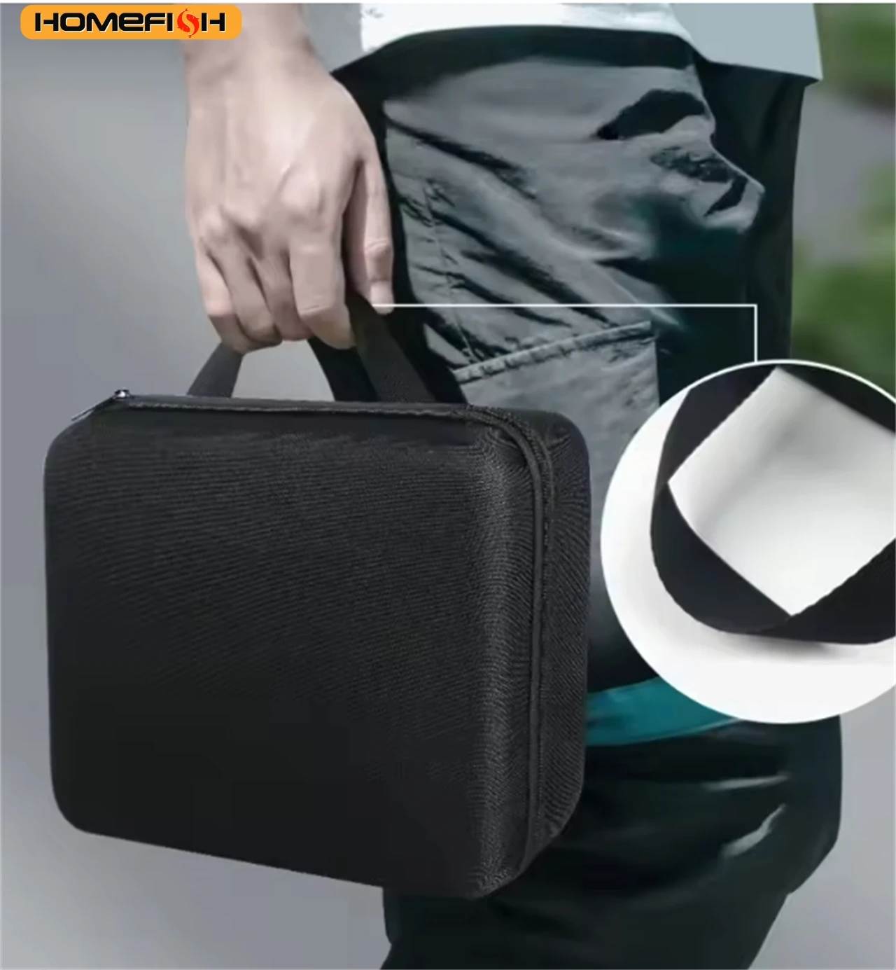 HOMEFISH Portable EVA Protective Storage Case with Zipper, Multi-size Travel Tools Organizer Bag in 6 Sizes for Accessories