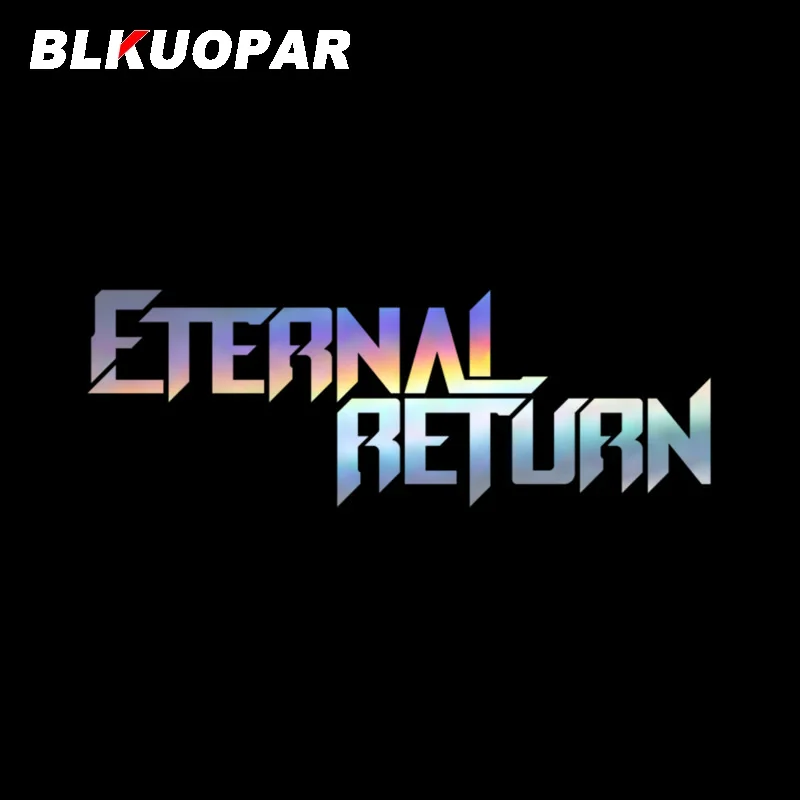 BLKUOPAR Eternal Return Video Game Silhouette Car Stickers Laser Decal Personality Die Cut Bumper Refrigerator Car Styling