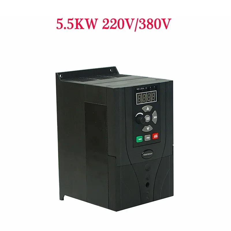 220V 380V 5.5KW 単相入力および三相出力周波数コンバータ可変速ドライブ周波数インバーター VFD