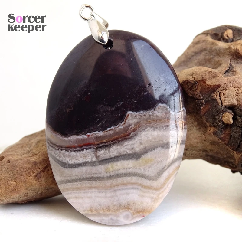 

Женские и мужские модные ювелирные изделия, ожерелья с подвеской и цепочкой, оптовая продажа, натуральный кружевной Розетта, агат, камень для изготовления ювелирных изделий BQ052